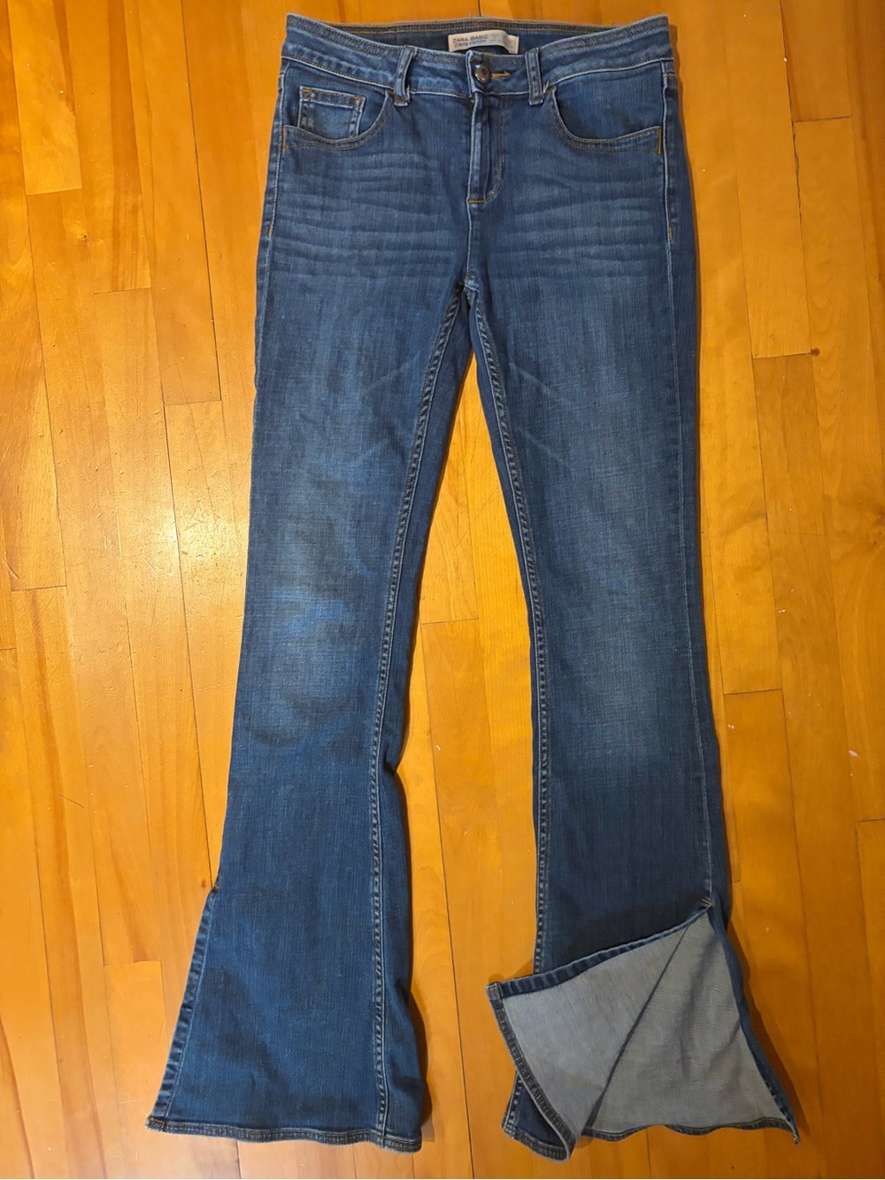 Zara Dark Blue Flared Jeans